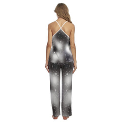 Pink Skull Melting Pajamas Sets For Women Sleepwears Combo