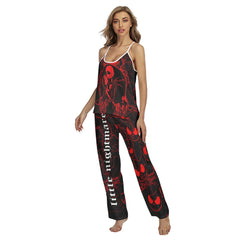 Red Thunder Art Cami Pajamas Sets For Women Sleepwears Combo