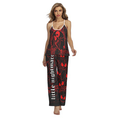 Red Thunder Art Cami Pajamas Sets For Women Sleepwears Combo
