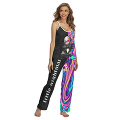 Holographic Art Cami Pajamas Sets For Women Sleepwears Combo