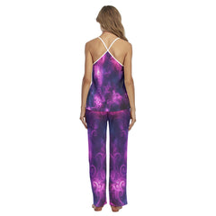 Purple Couple Art Pajamas Sets For Women Sleepwears Combo