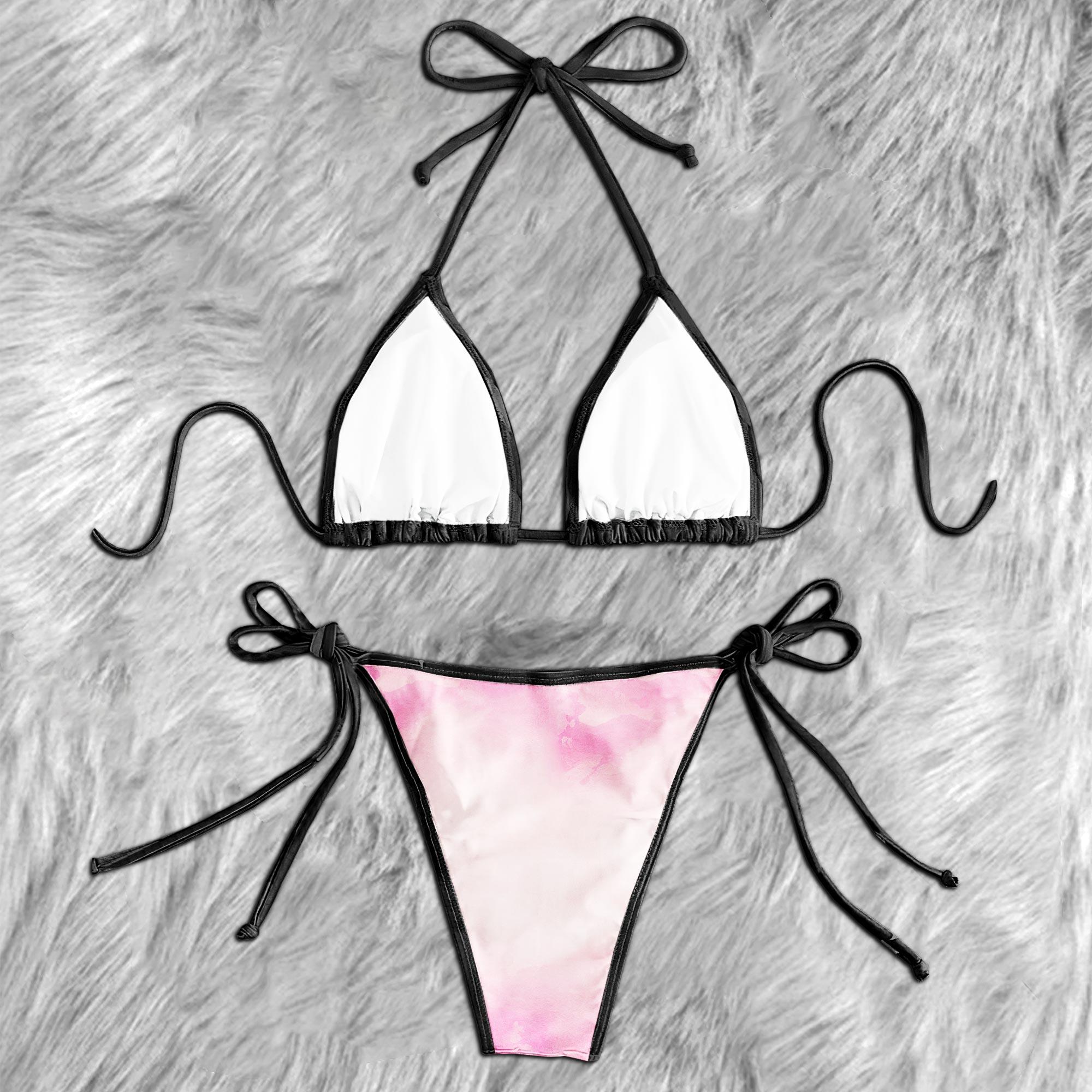 Vintage Sunflower Skull Micro Triangle Bikini Swimsuit - Wonder Skull