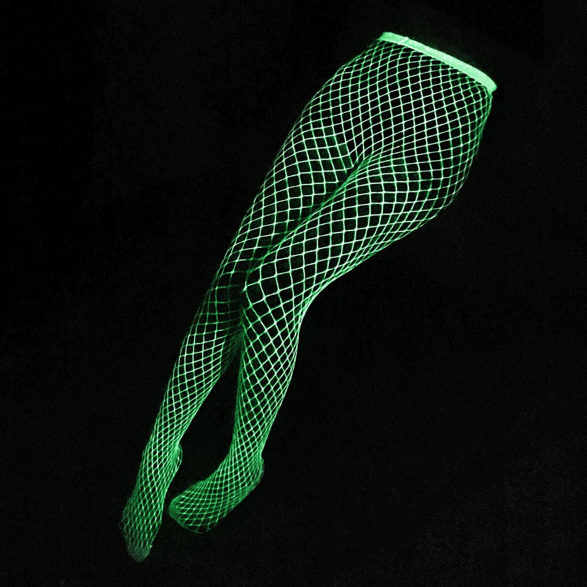 Sexy Glowing Fishnet Bodysuit Tights For Women, Erotic Lingerie Cosplay - Wonder Skull