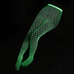 Sexy Glowing Fishnet Bodysuit Tights For Women, Erotic Lingerie Cosplay - Wonder Skull