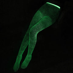Sexy Glowing Fishnet Bodysuit Tights For Women, Erotic Lingerie Cosplay - Wonder Skull