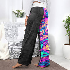 Holographic Little Nightmare Women's High-waisted Wide Leg Pants
