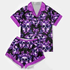 Chic and stylish women's pajama set with unique design prints and statement sleeves, Soft and luxurious fabrics make this pajama set perfect for bedtime or lounging at home.