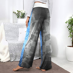 Cyber Skull Grunge Art Women's High-waisted Wide Leg Pants