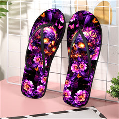 Image of a pair of beach flip flops with a sleek design, featuring a comfortable yoga mat footbed, non-slip sole, and water-friendly materials. Perfect for summer outings, beach walks, and casual occasions.