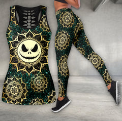 Sun Flower Skull Art Tanktop and Leggings