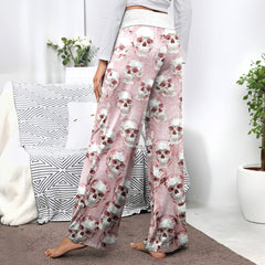 Sugar Skull Storm Women's High-waisted Wide Leg Pants