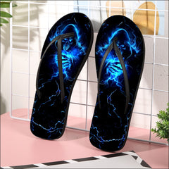 Image of a pair of beach flip flops with a sleek design, featuring a comfortable yoga mat footbed, non-slip sole, and water-friendly materials. Perfect for summer outings, beach walks, and casual occasions.