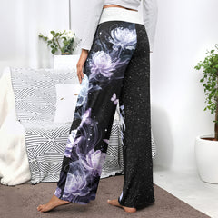 Lavender Soul Waltz Women's High-waisted Wide Leg Pants