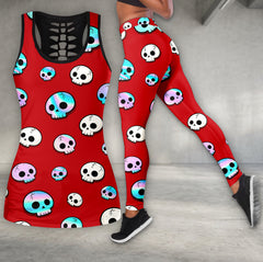 Pastel Skull Glitch Tanktop and Leggings