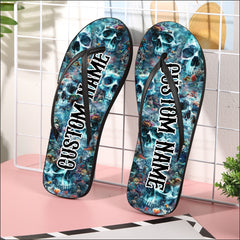 Image of a pair of beach flip flops with a sleek design, featuring a comfortable yoga mat footbed, non-slip sole, and water-friendly materials. Perfect for summer outings, beach walks, and casual occasions.