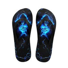Image of a pair of beach flip flops with a sleek design, featuring a comfortable yoga mat footbed, non-slip sole, and water-friendly materials. Perfect for summer outings, beach walks, and casual occasions.