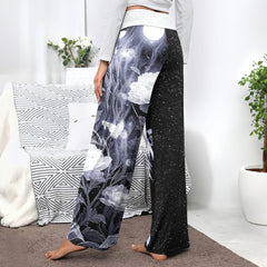 Twilight Bones & Blossoms Women's High-waisted Wide Leg Pants