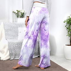 Purple Face Art Women's High-waisted Wide Leg Pants