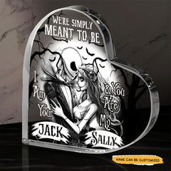 Love Simply - Customized Skull Couple Crystal Heart Anniversary Gifts