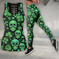 Gilded Leprechaun Skulls Tanktop and Leggings