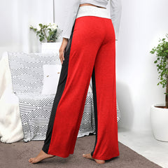 Crimson Gaze Skull Women's High-waisted Wide Leg Pants