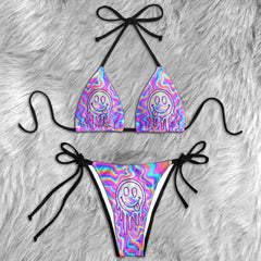 Neon Dream Liquid Smile Micro Triangle Bikini Swimsuit