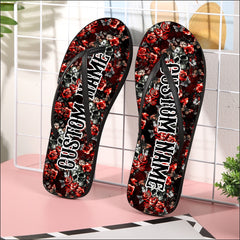 Image of a pair of beach flip flops with a sleek design, featuring a comfortable yoga mat footbed, non-slip sole, and water-friendly materials. Perfect for summer outings, beach walks, and casual occasions.
