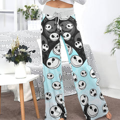Skully Pop Parade Women's High-waisted Wide Leg Pants