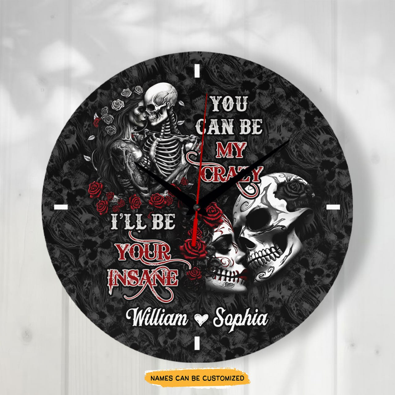 Krazy Love Elegant engraved clock, a sentimental keepsake for your special occasion and enduring love.