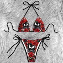 Thorns Rose & Smirks Micro Triangle Bikini Swimsuit