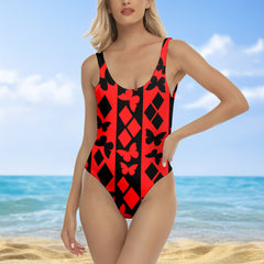 One Piece Bikini Scarlet Diamond Butterfly Print Swimwear