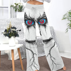 Soul Cracks Eye Women's High-waisted Wide Leg Pants