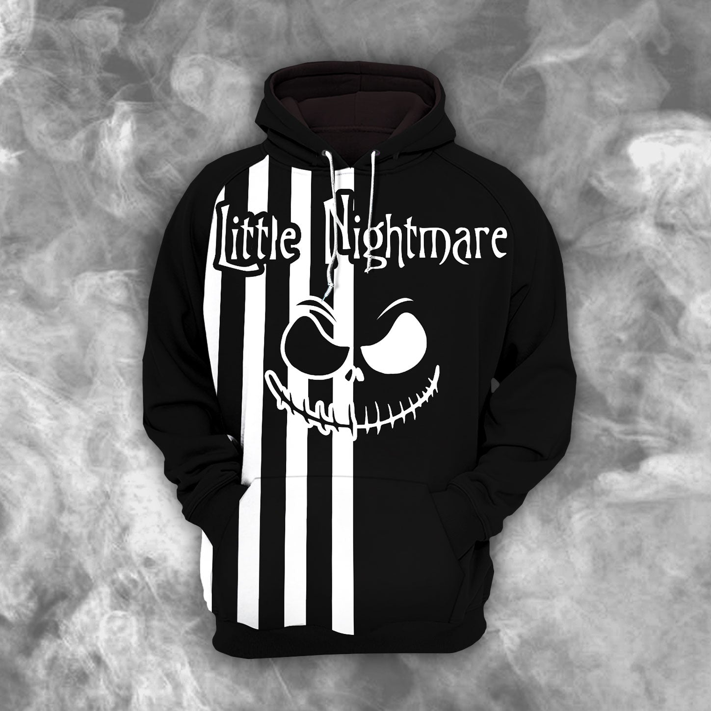 Skull Nightmare Theme Combo Hoodie and Leggings - Dark and edgy matching set with skull designs for a unique and stylish look.