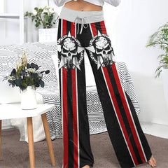 Skull Gocthic Art Women's High-waisted Wide Leg Pants | Wonder Skull