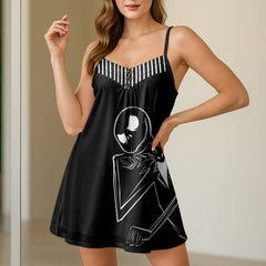 Shadow Skeleton Art Short Cami Dress