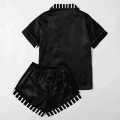 Shadow Skeleton Art Women's Pajama Sets Top Sleeve & Short Bottom