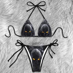 Fractured Soul Skull Micro Triangle Bikini Swimsuit