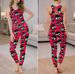 Pink Punk Love Skull Tanktop and Leggings