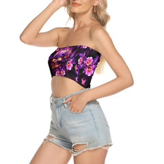Image featuring a stylish set of women's tube top and high-waisted pants, perfect for summer outings and beachwear. The ensemble exudes a trendy and chic vibe, ideal for resort vacations, beach parties, and poolside lounging. The tube top offers a flattering silhouette, while the high-waisted pants provide comfort and style. This fashionable outfit set is a must-have for anyone looking to make a statement under the sun.