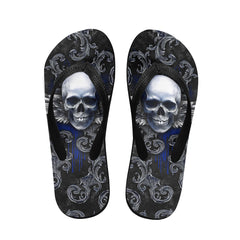 Image of a pair of beach flip flops with a sleek design, featuring a comfortable yoga mat footbed, non-slip sole, and water-friendly materials. Perfect for summer outings, beach walks, and casual occasions.