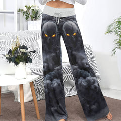 Inferno Grim Smoke Women's High-waisted Wide Leg Pants