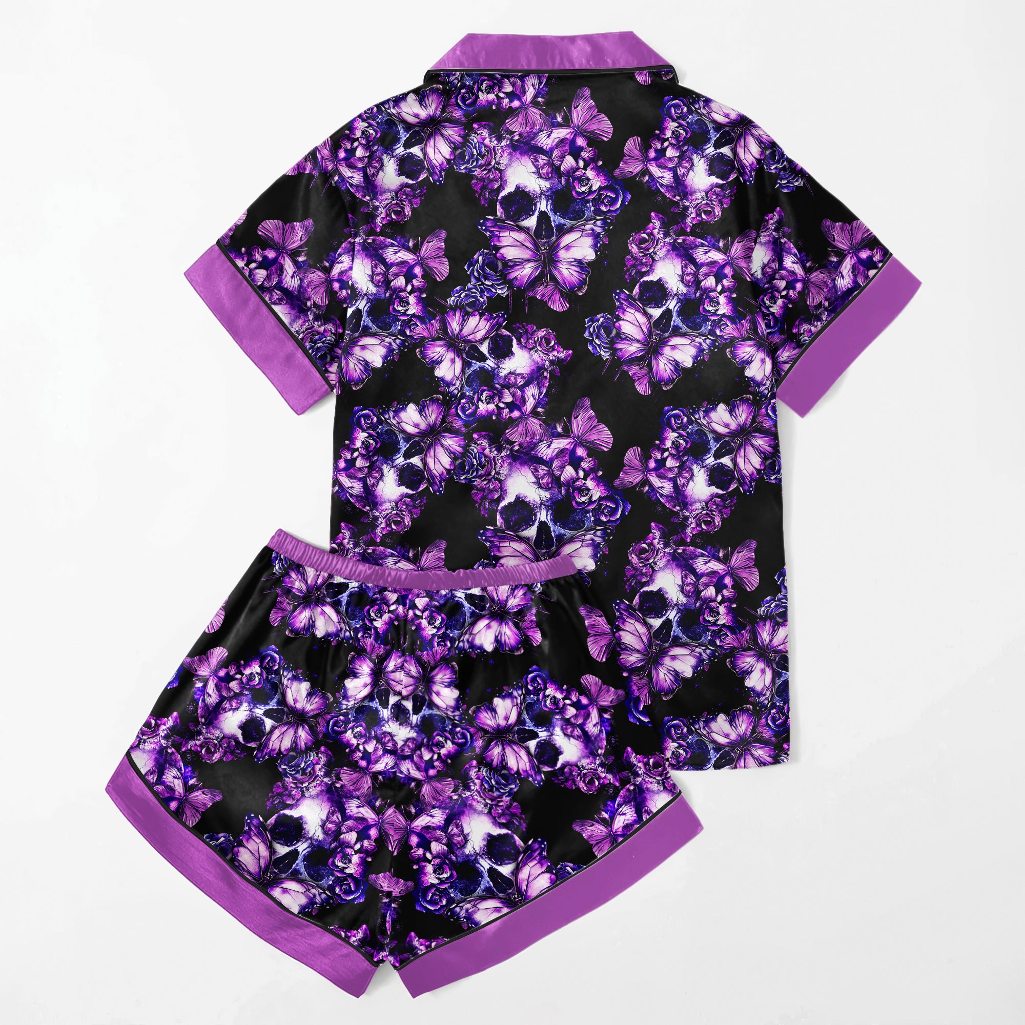 Chic and stylish women's pajama set with unique design prints and statement sleeves, Soft and luxurious fabrics make this pajama set perfect for bedtime or lounging at home.