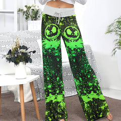 Green Brush Art Women's High-waisted Wide Leg Pants