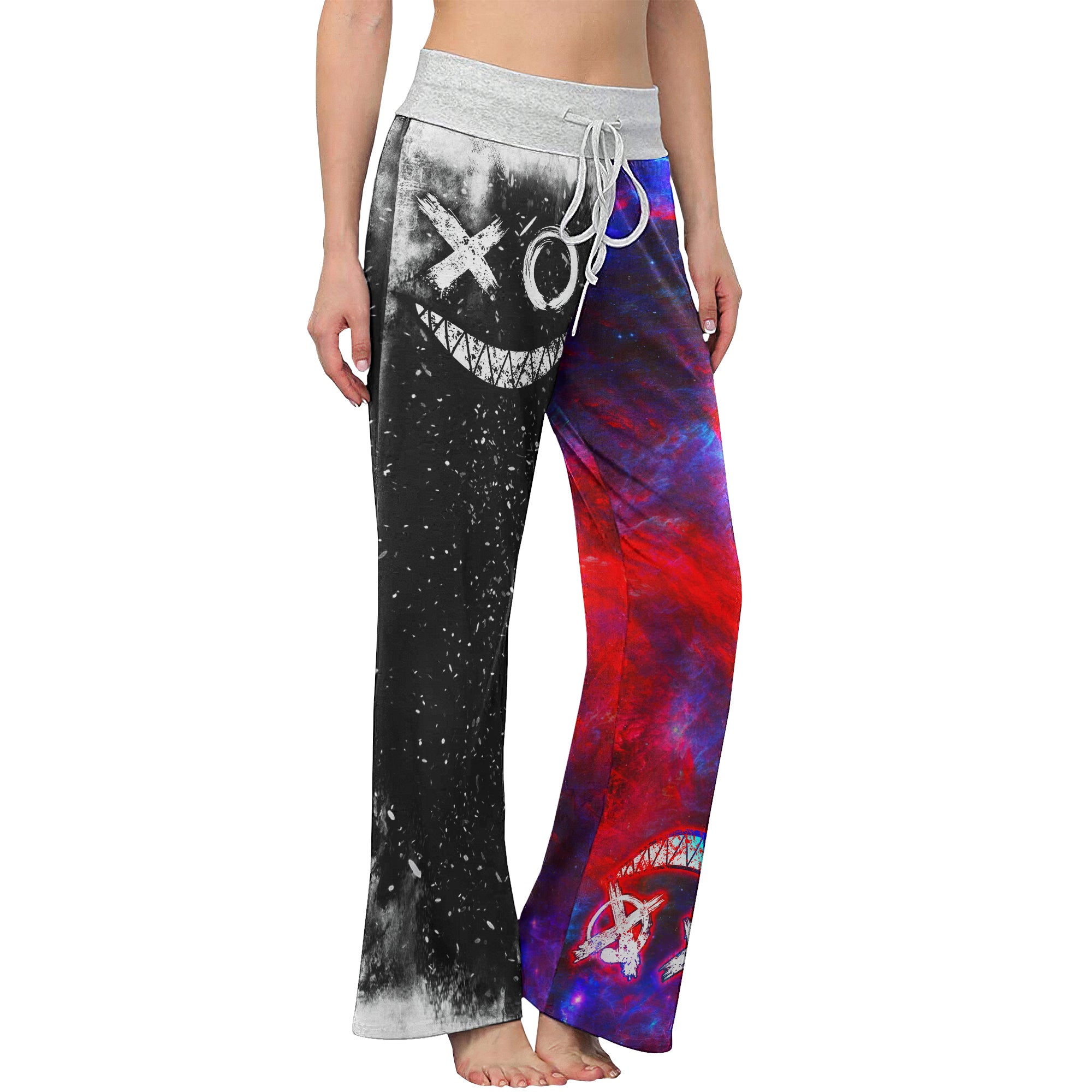 Psycho Scary Smoke Women's High-waisted Wide Leg Pants | Wonder Skull