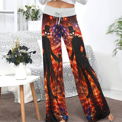 Gothic American Pride Art Women's High-waisted Wide Leg Pants