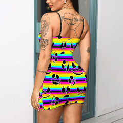 Express your personal style with the Hot Gothic Dress, a timeless piece featuring a unique Rainbow Little Nightmare, perfect for enhancing your daily fashion routine.