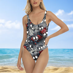 One Piece Bikini Deadly Cute Garden Print Swimwear