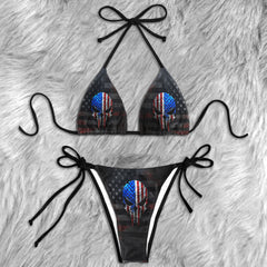 Dark Patriot Combat Micro Triangle Bikini Swimsuit