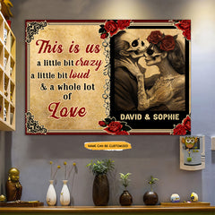 This is Loud - Custom Personalized Names Gothic Skull And Roses Canvas