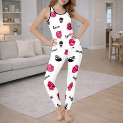 Dark Romance Lips Pattern Tanktop and Legging